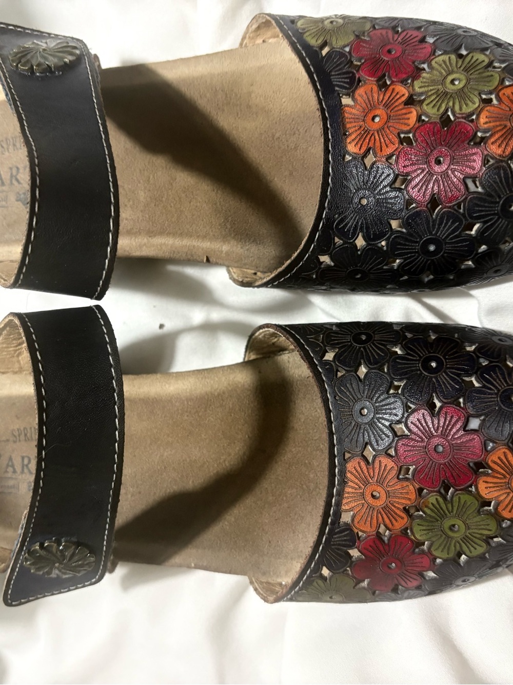 L'Artiste Spring Step Women’s Sandals Size 35 (US 5) “Spikey Blum” Floral Wedge - Picture 5 of 12